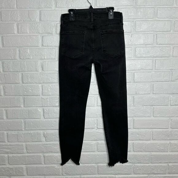 Frame Le Skinny De Jeanne Crop Double Triangle Raw Hem in Tull Gray size 26 - Picture 5 of 7